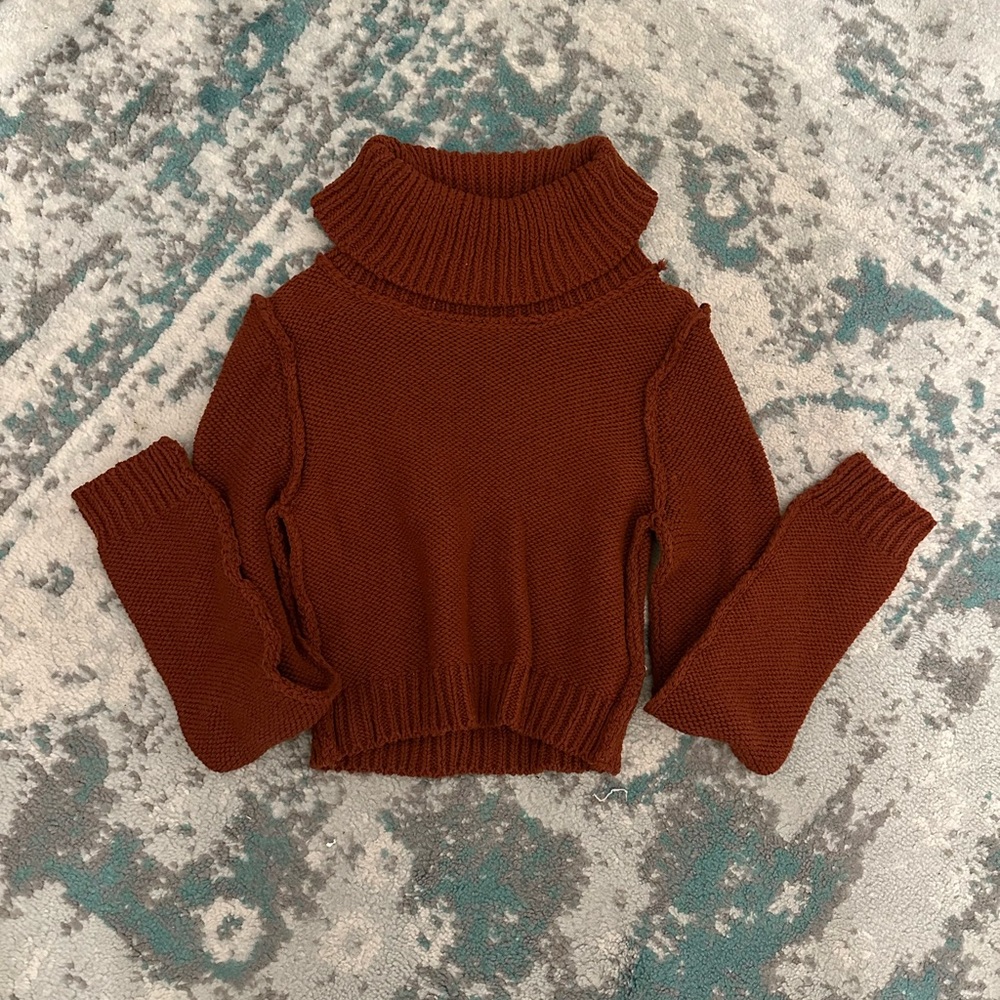 Free people burnt orange sweater